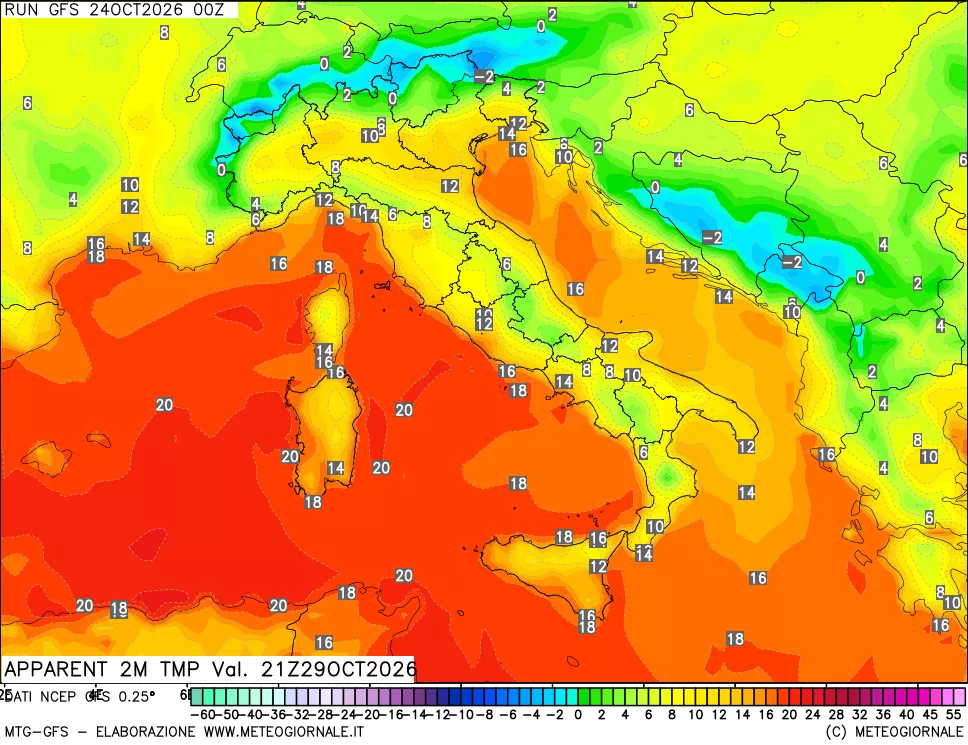 mappa Temp percepita