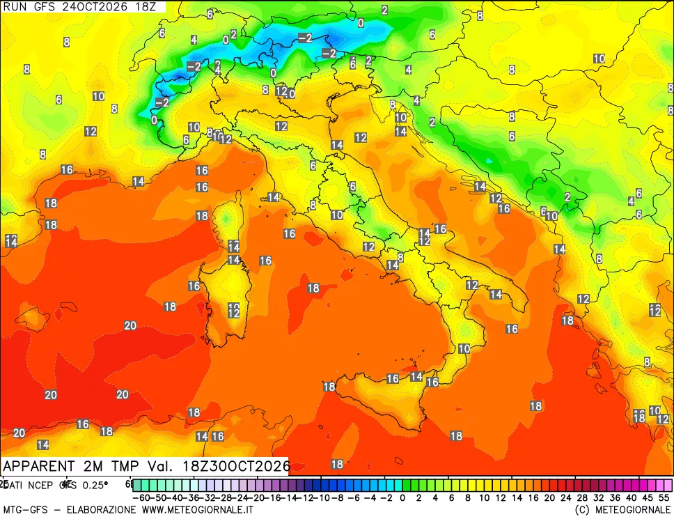mappa Temp percepita