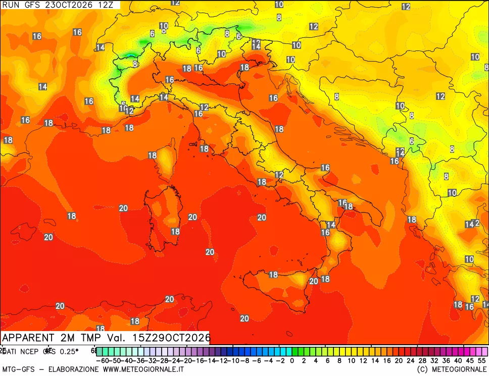 mappa Temp percepita