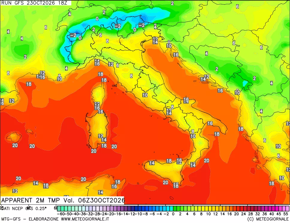 mappa Temp percepita