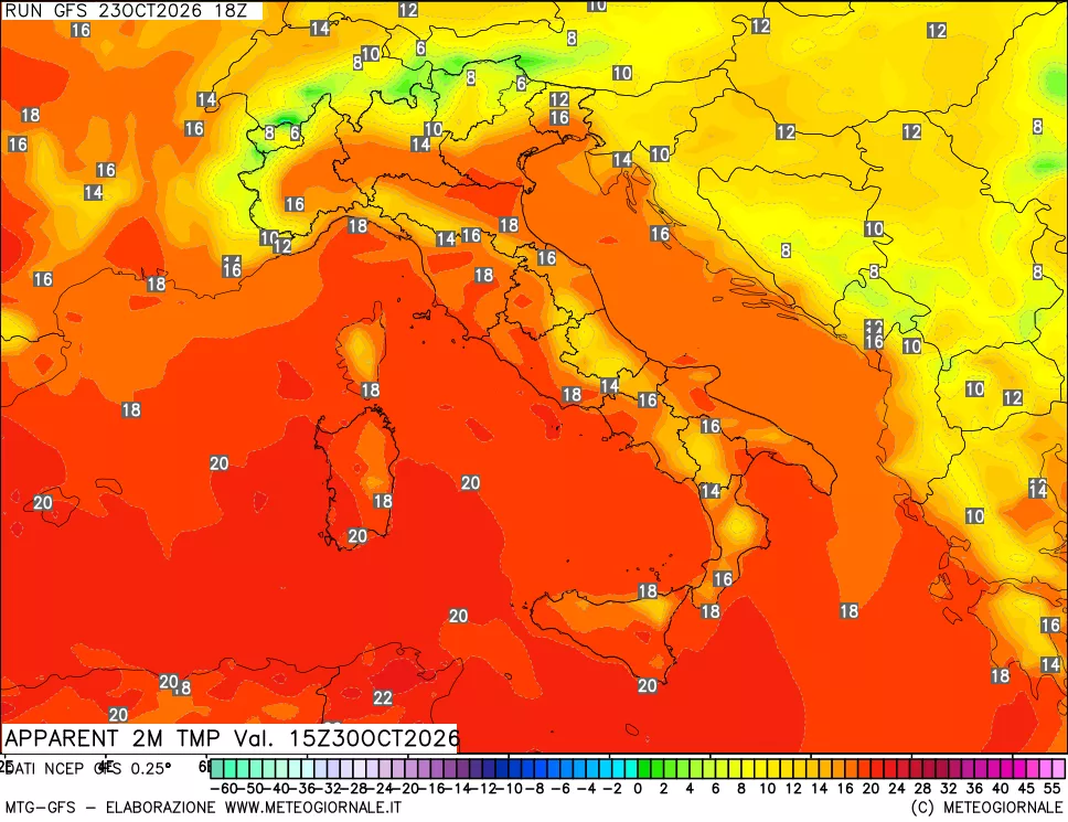 mappa Temp percepita