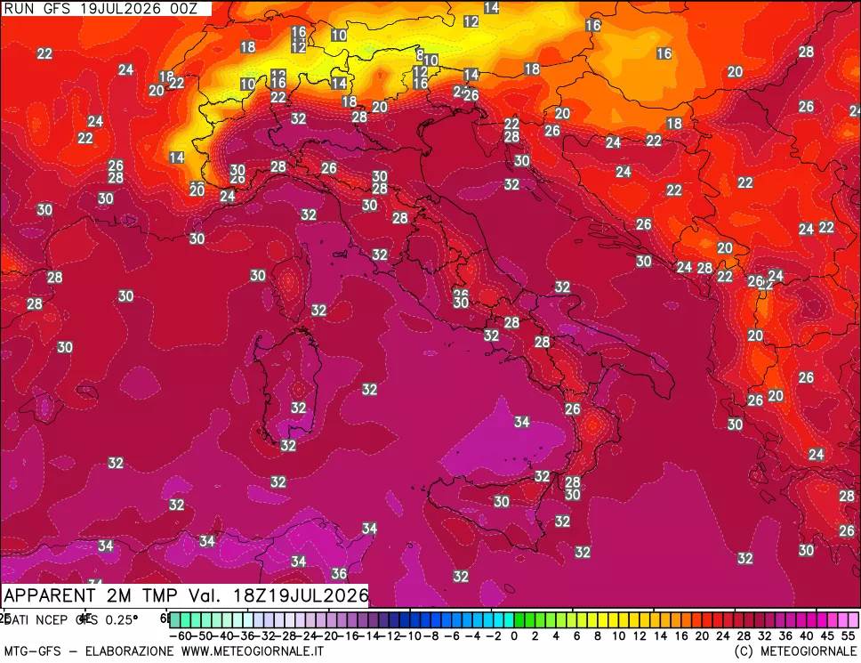 mappa Temp percepita