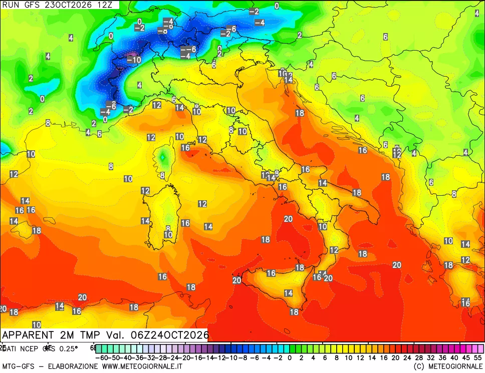 mappa Temp percepita
