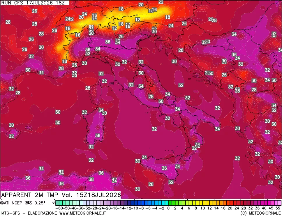 mappa Temp percepita