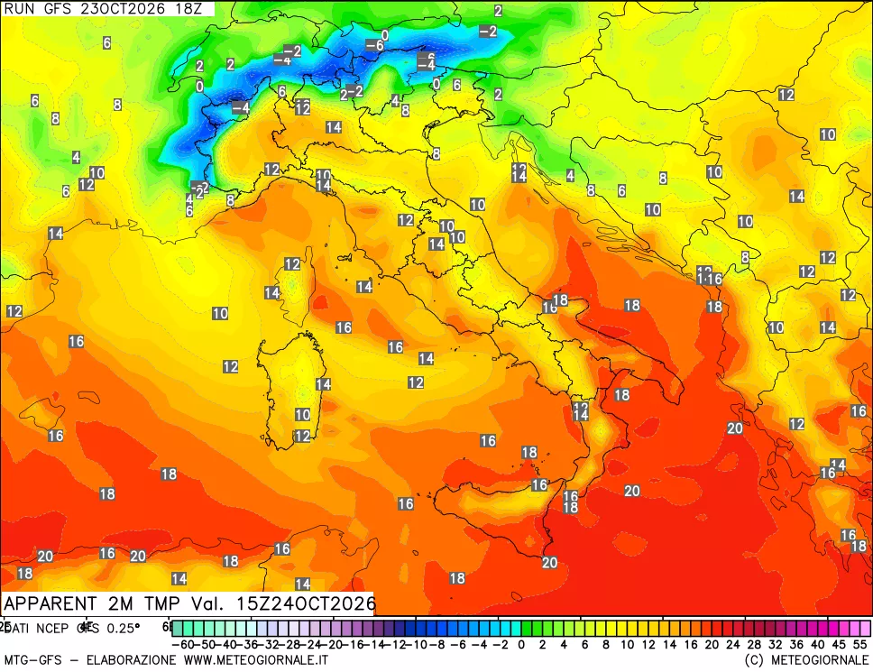 mappa Temp percepita
