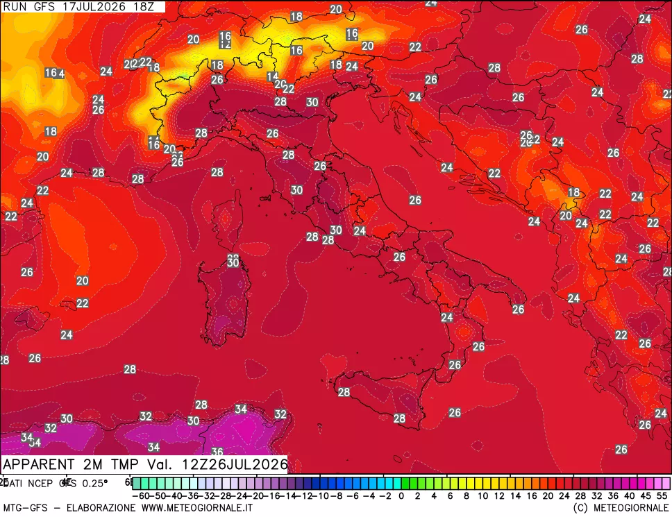 mappa Temp percepita