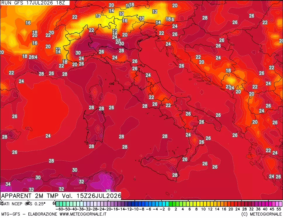 mappa Temp percepita
