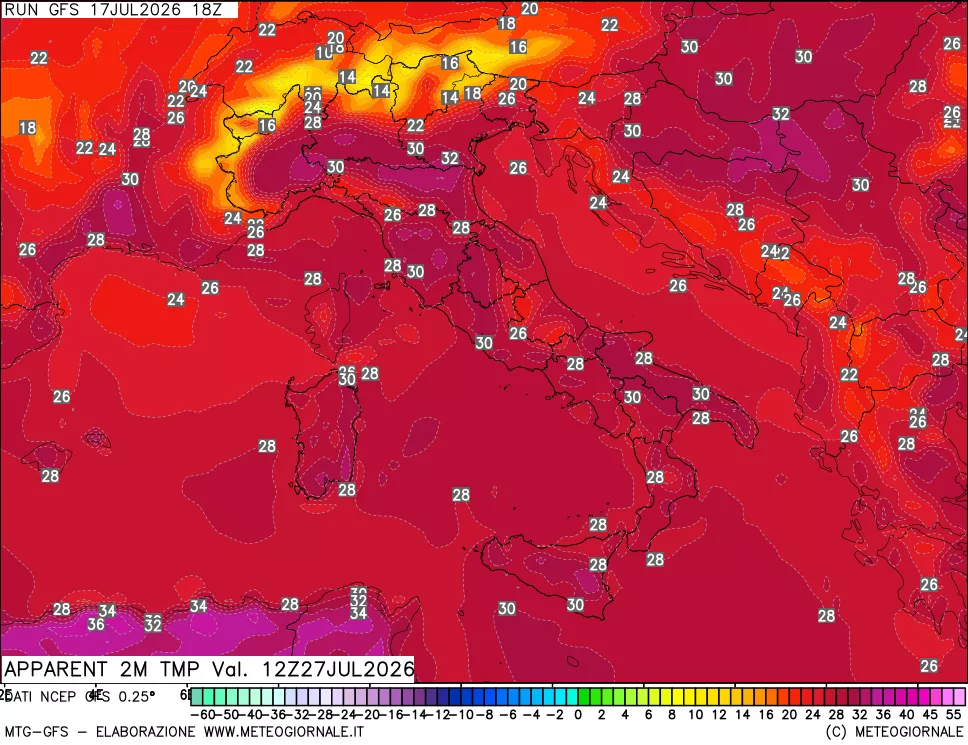 mappa Temp percepita
