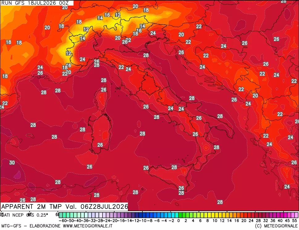 mappa Temp percepita