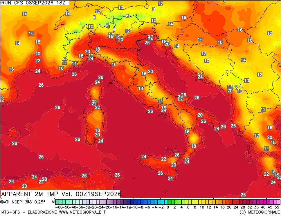 mappa Temp percepita