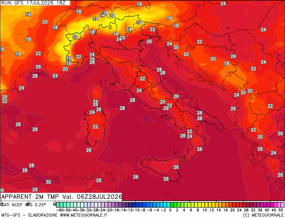 mappa Temp percepita