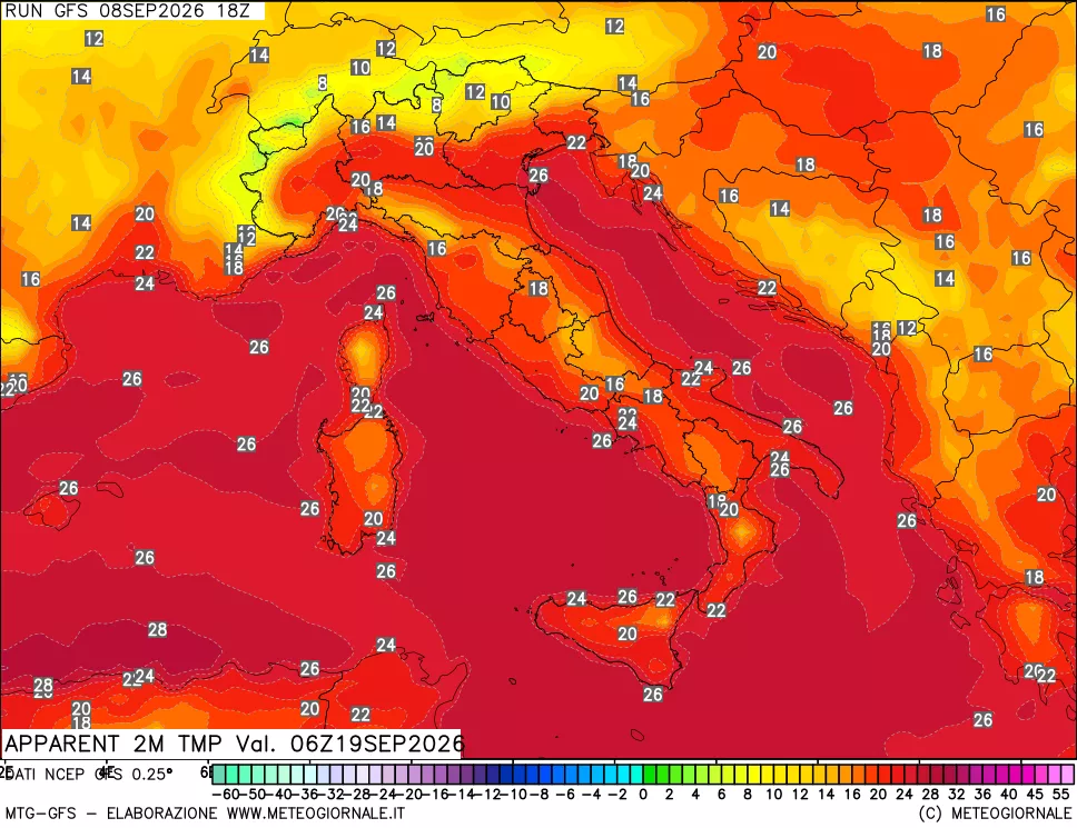mappa Temp percepita