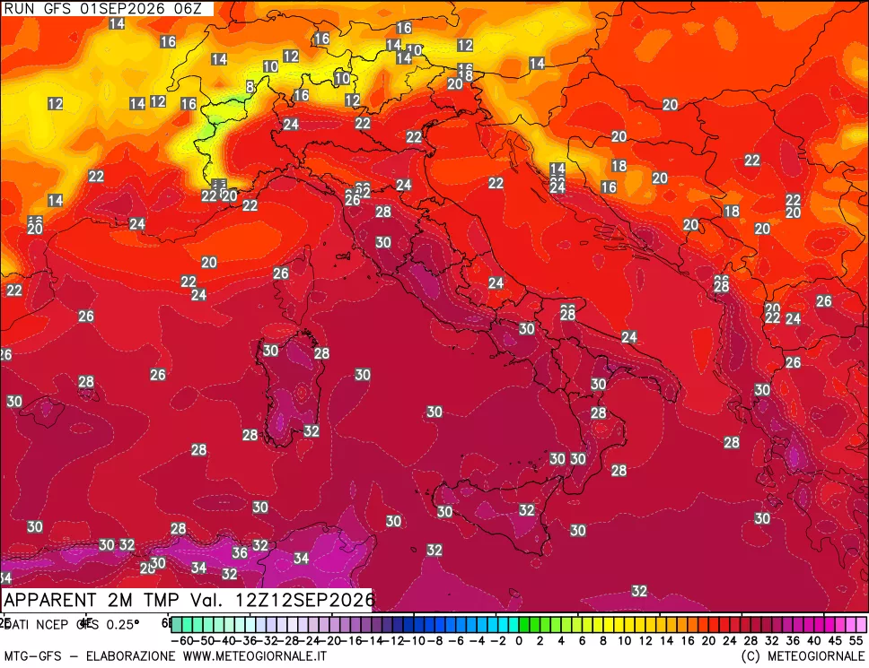 mappa Temp percepita