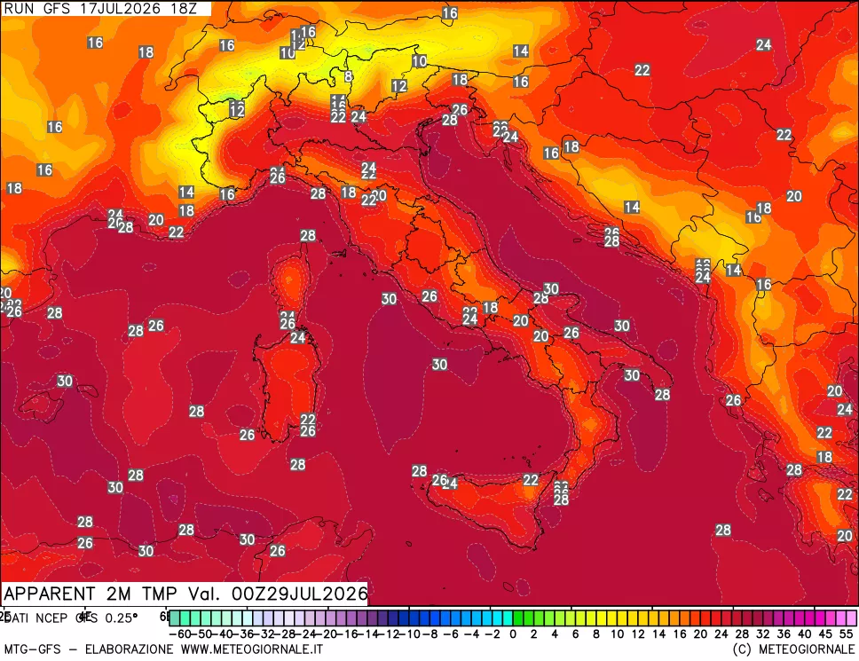 mappa Temp percepita