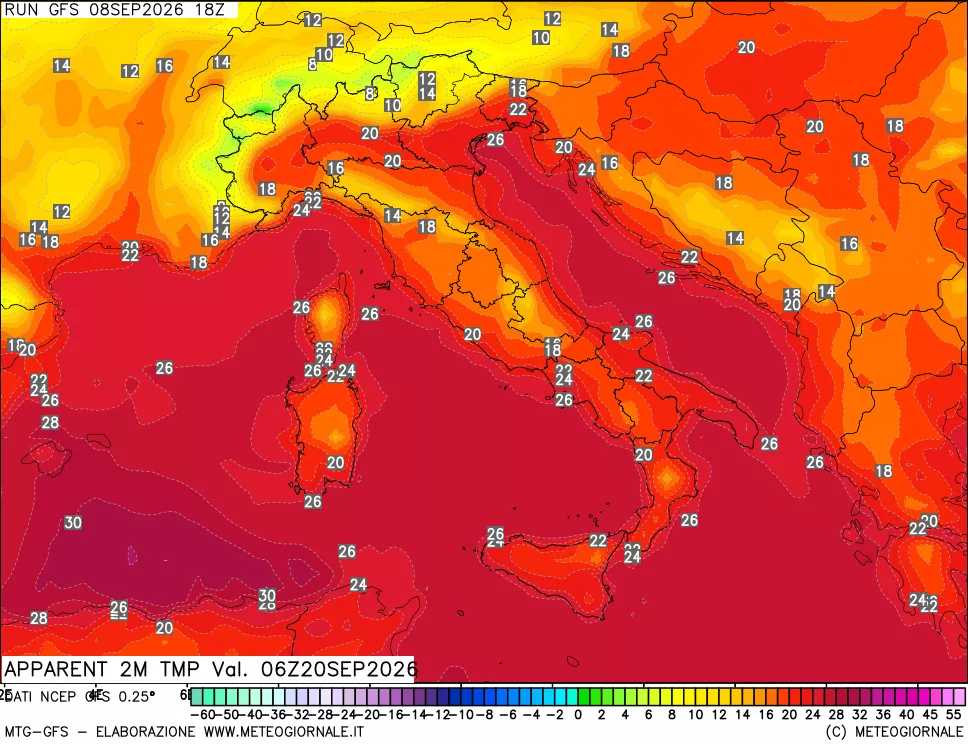 mappa Temp percepita