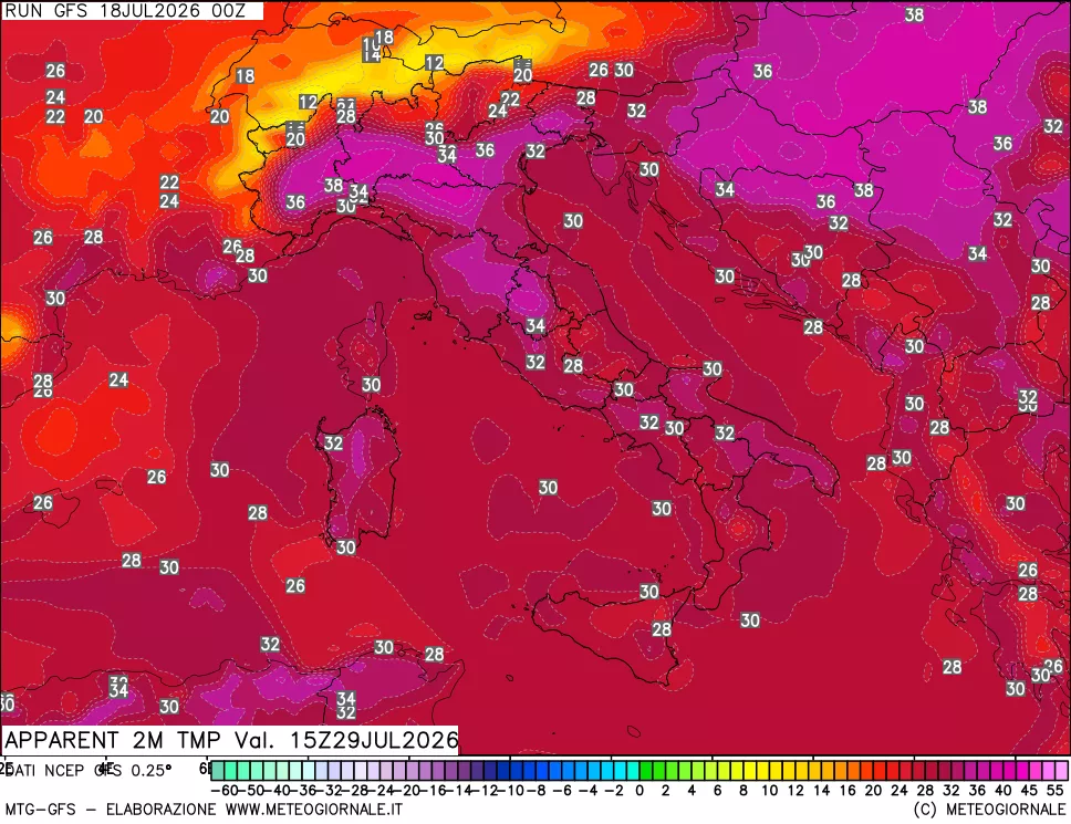 mappa Temp percepita