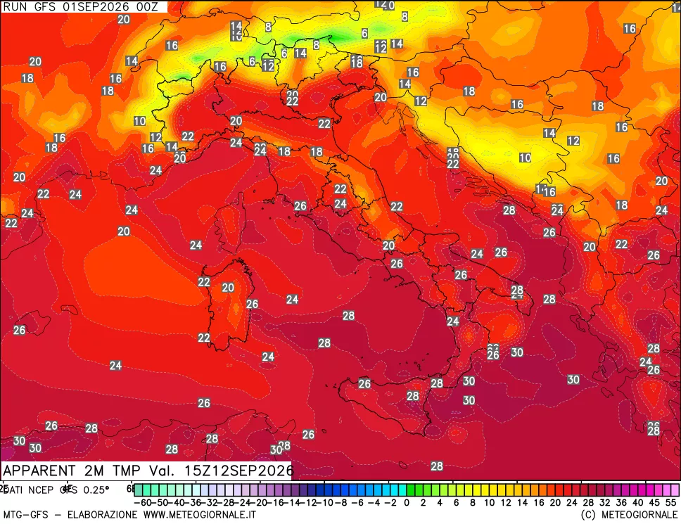 mappa Temp percepita
