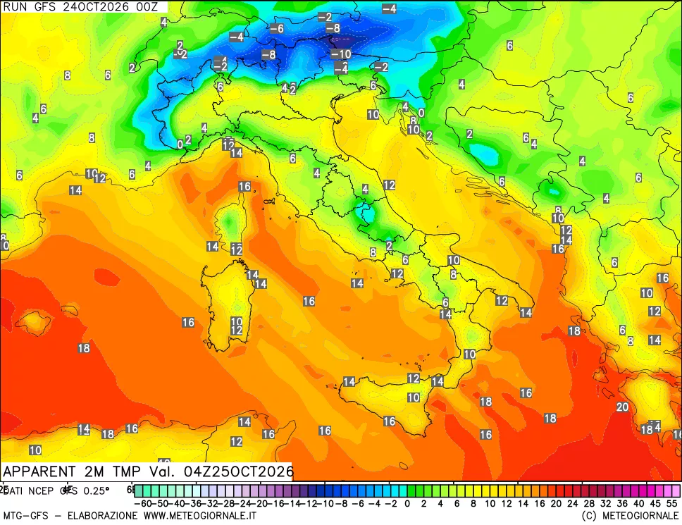 mappa Temp percepita