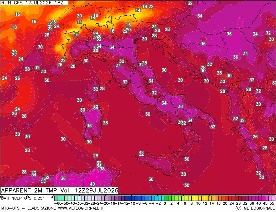 mappa Temp percepita