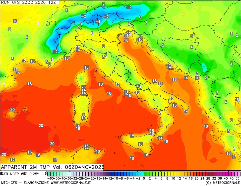 mappa Temp percepita