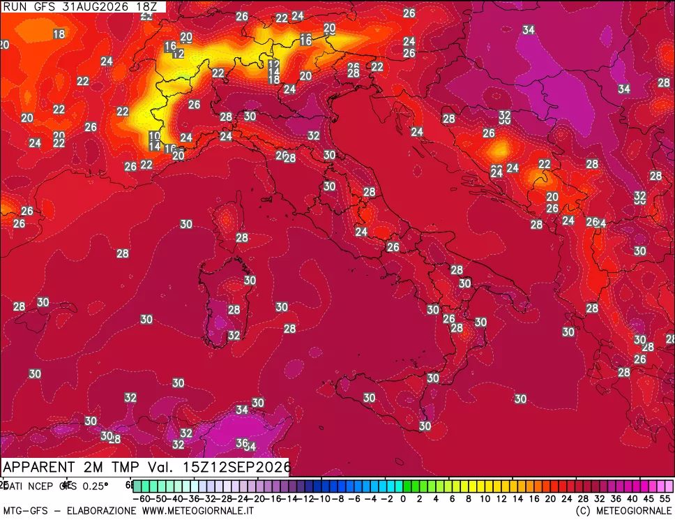 mappa Temp percepita