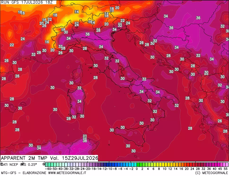 mappa Temp percepita