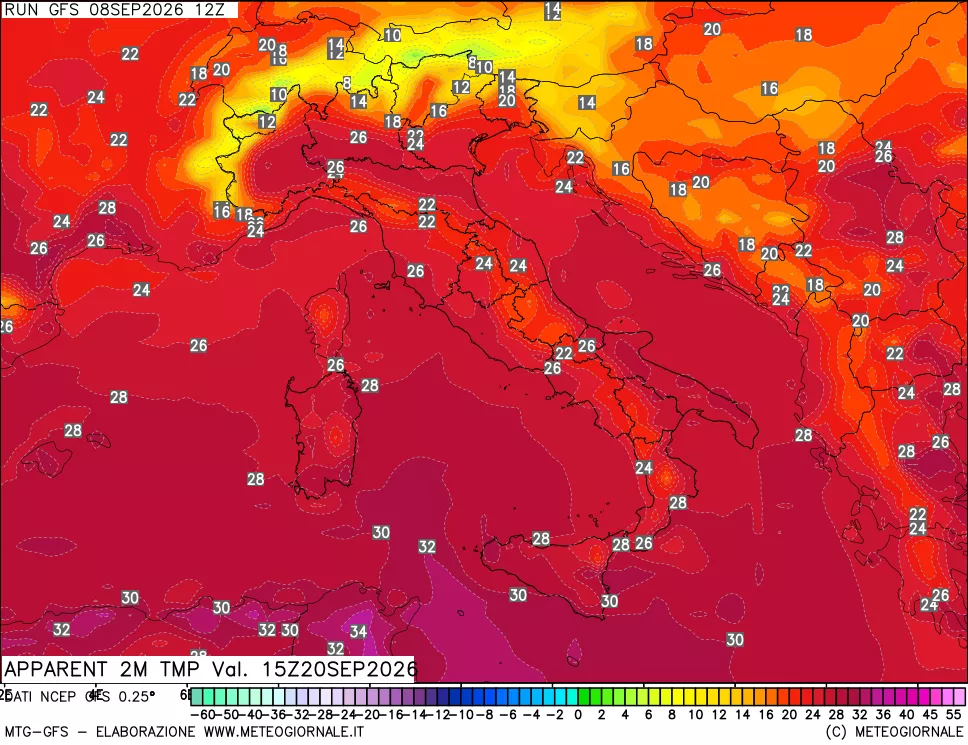 mappa Temp percepita