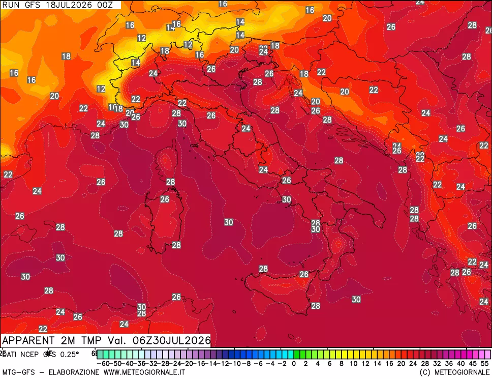 mappa Temp percepita
