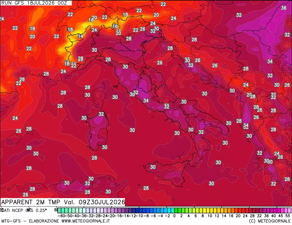 mappa Temp percepita