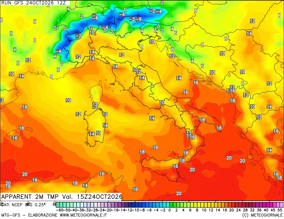 mappa Temp percepita