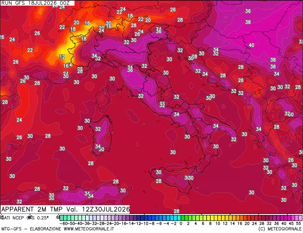 mappa Temp percepita