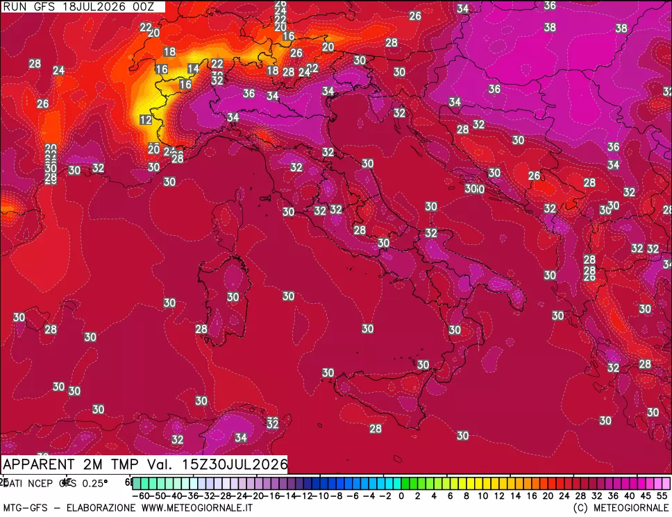 mappa Temp percepita