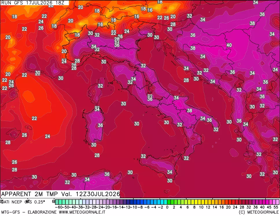 mappa Temp percepita