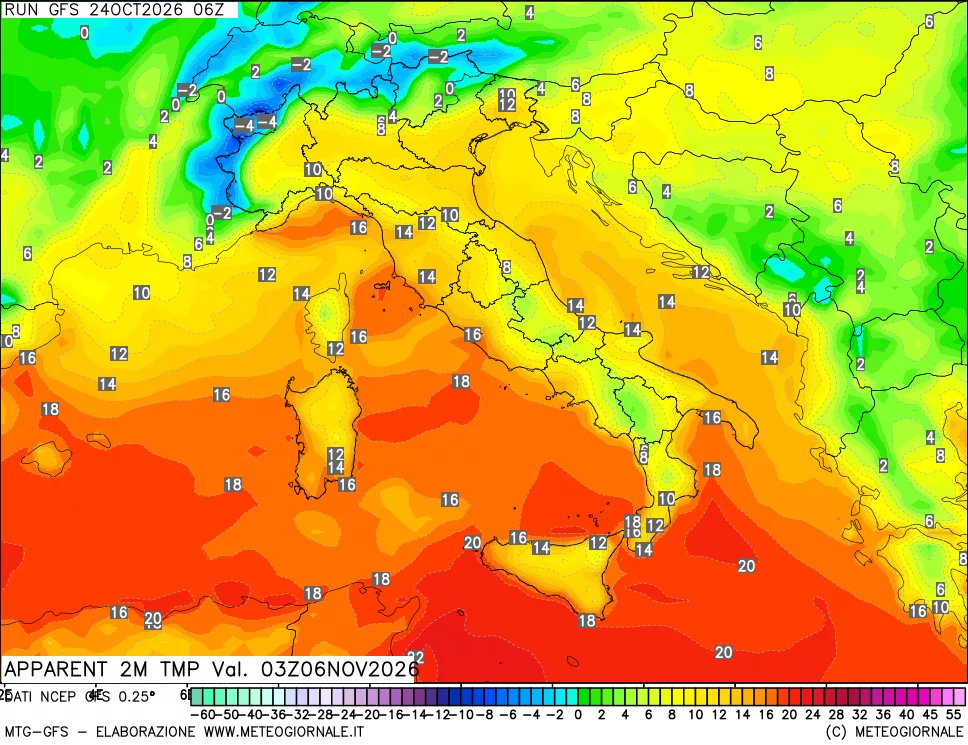 mappa Temp percepita