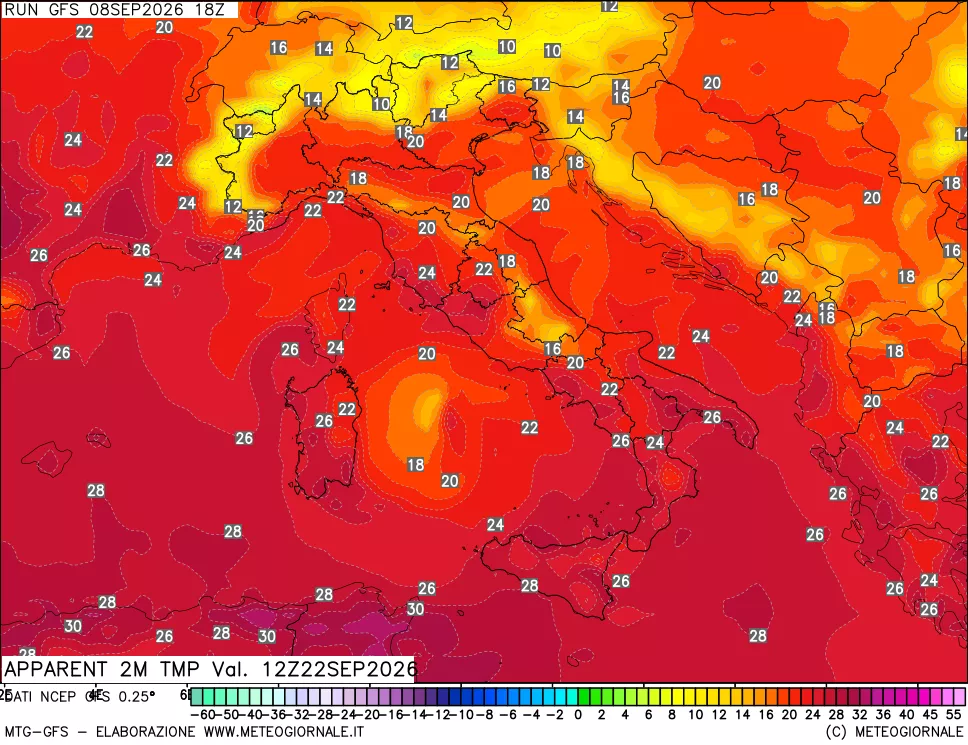 mappa Temp percepita