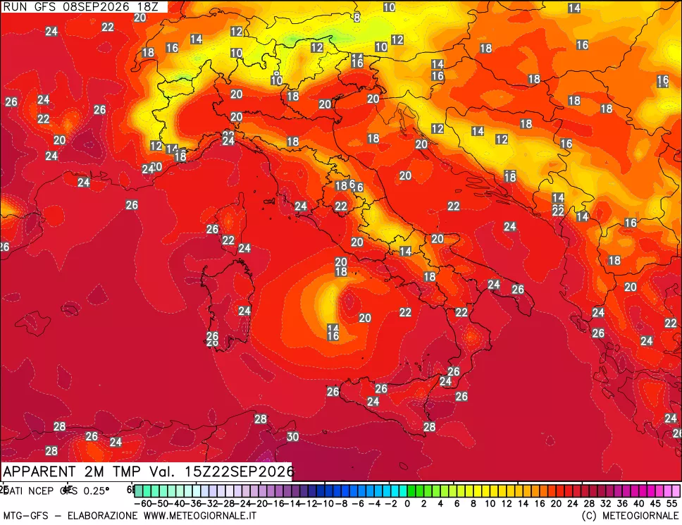 mappa Temp percepita