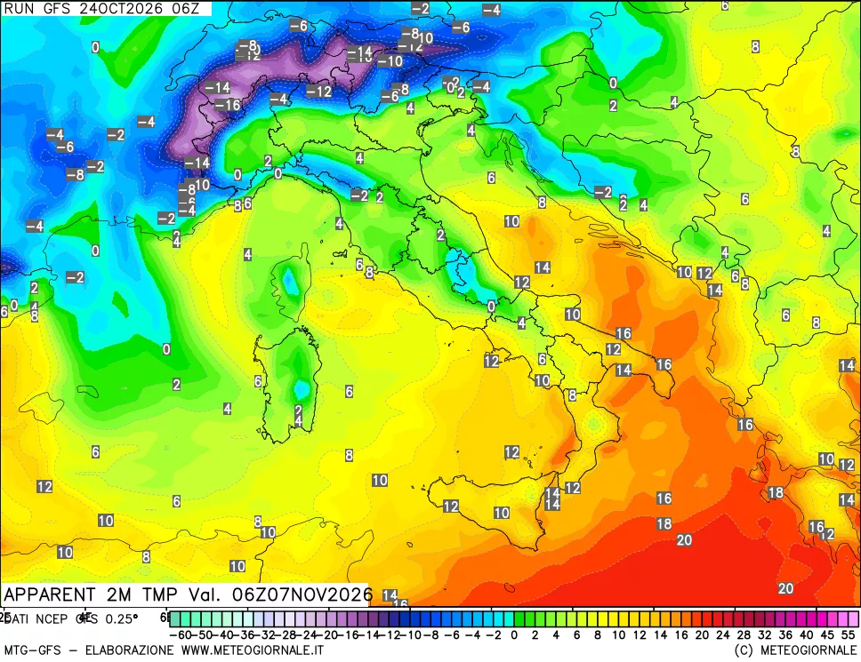 mappa Temp percepita