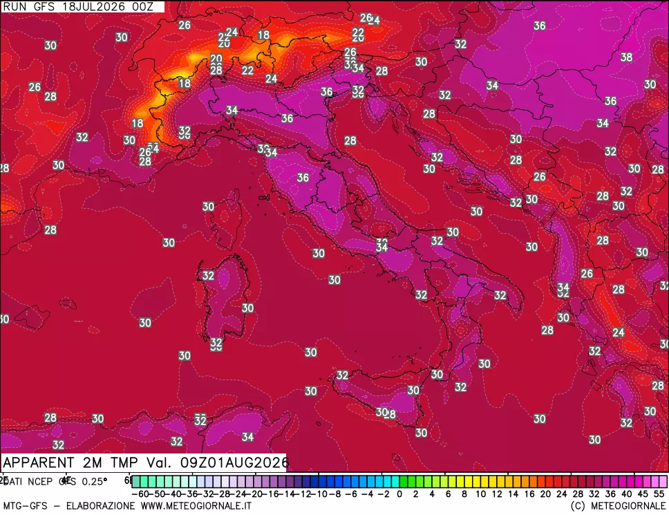 mappa Temp percepita