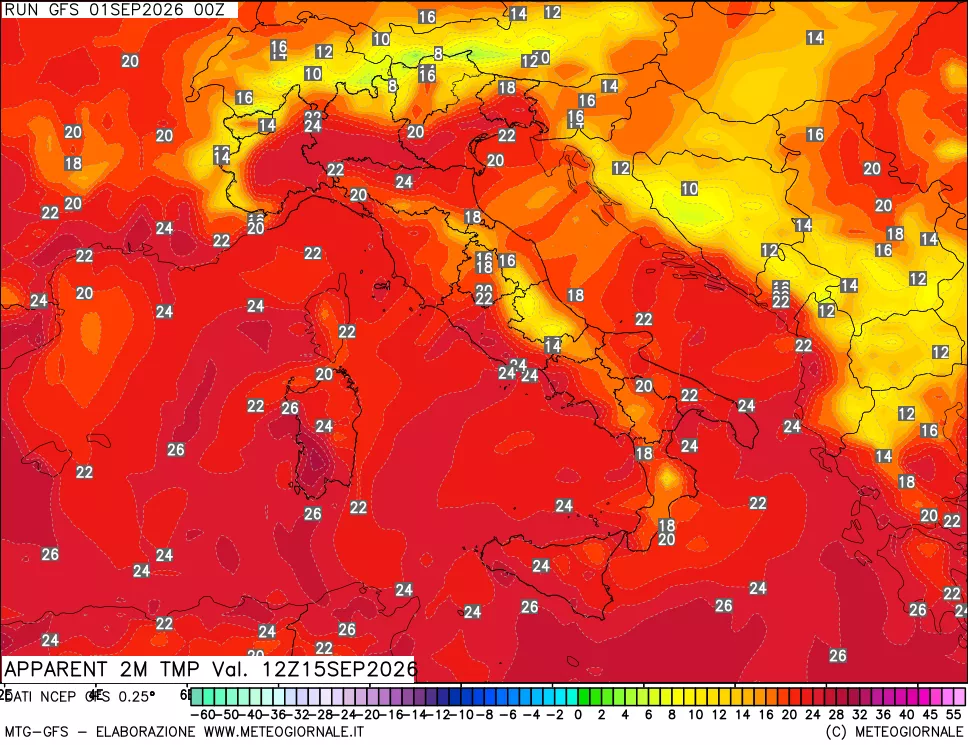 mappa Temp percepita