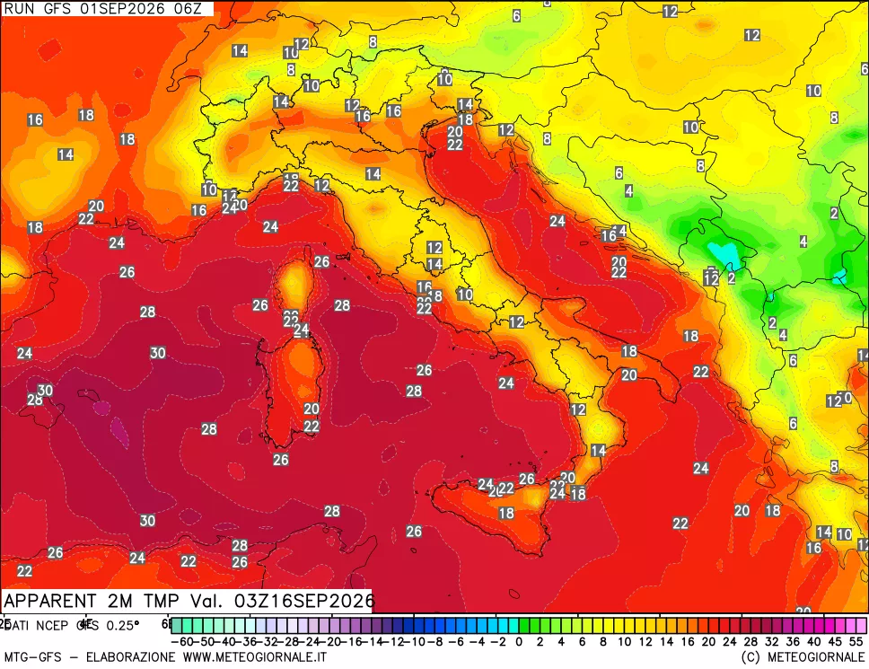 mappa Temp percepita