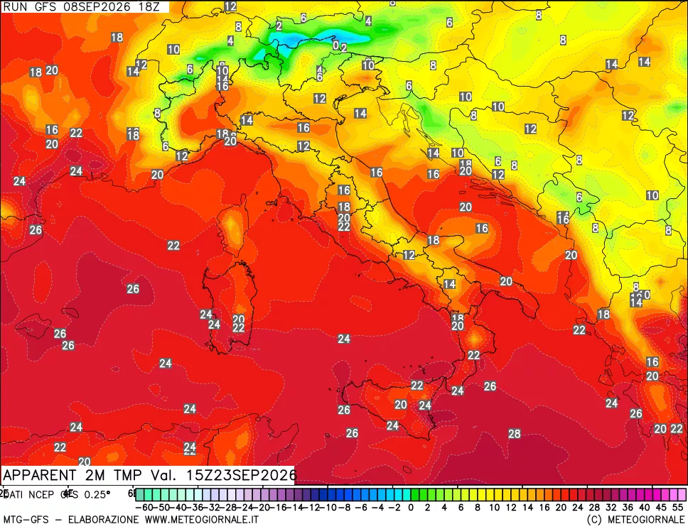 mappa Temp percepita