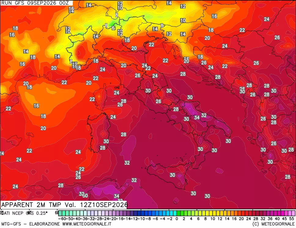 mappa Temp percepita