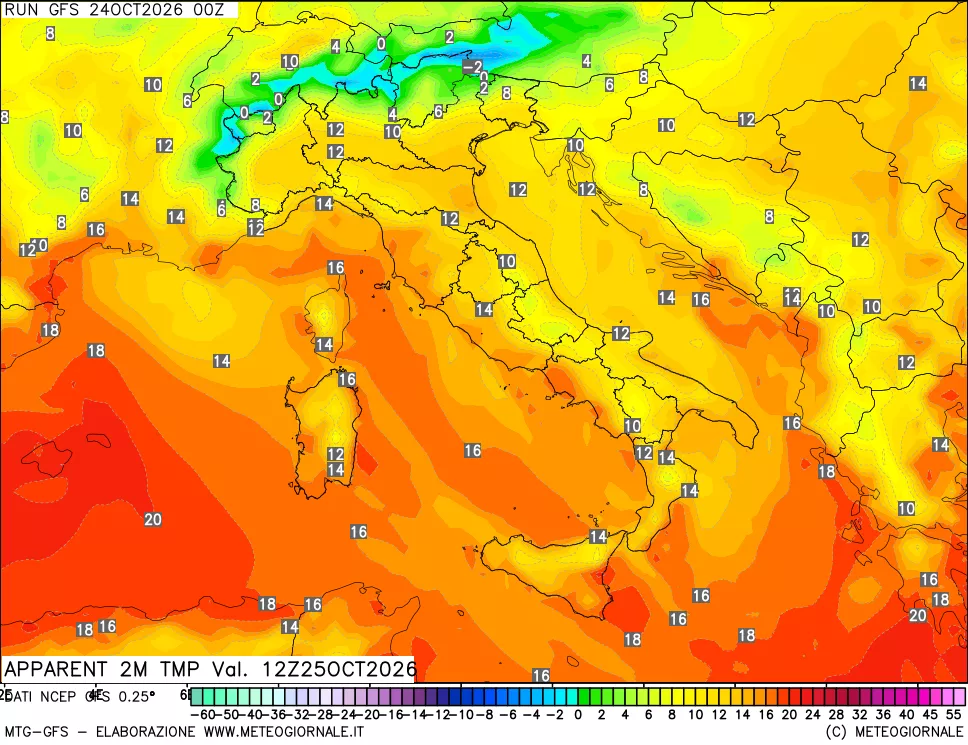 mappa Temp percepita