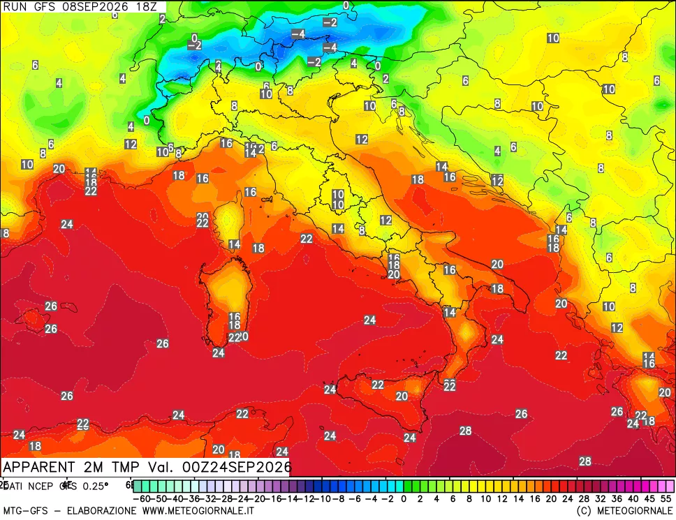mappa Temp percepita