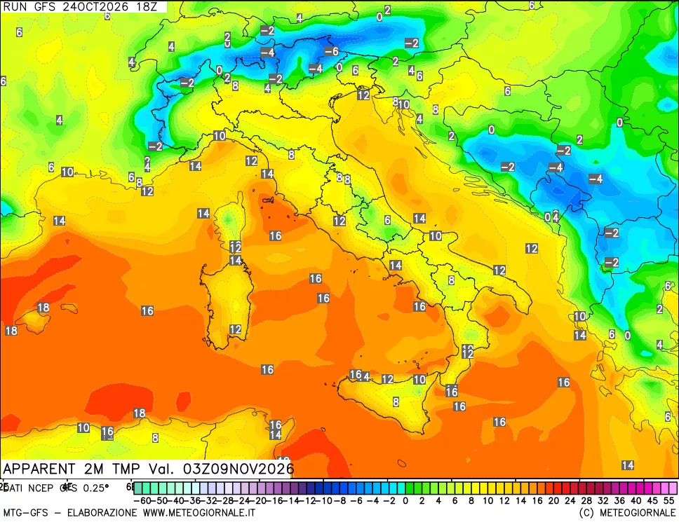 mappa Temp percepita