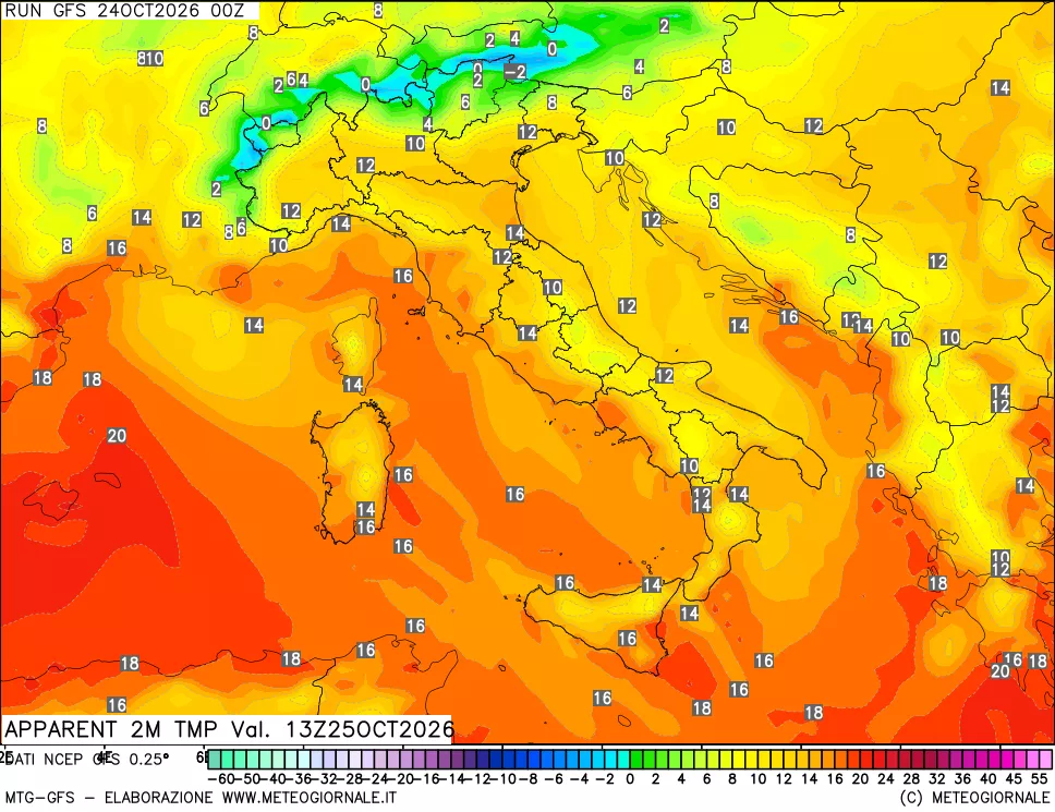 mappa Temp percepita
