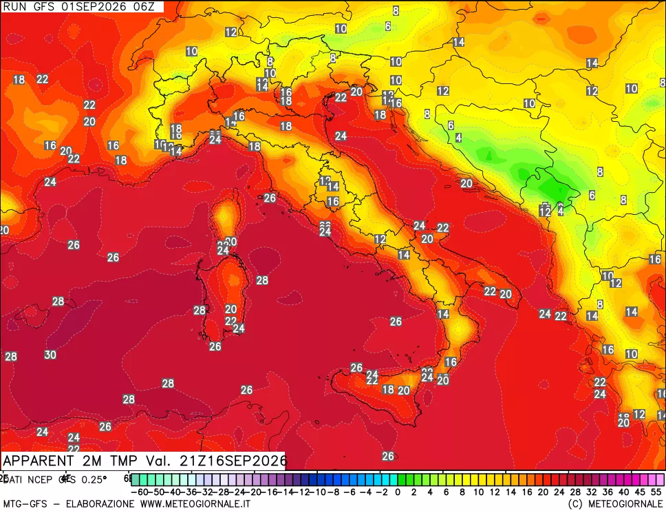 mappa Temp percepita
