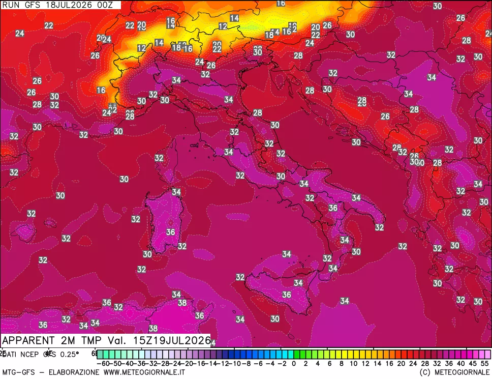 mappa Temp percepita