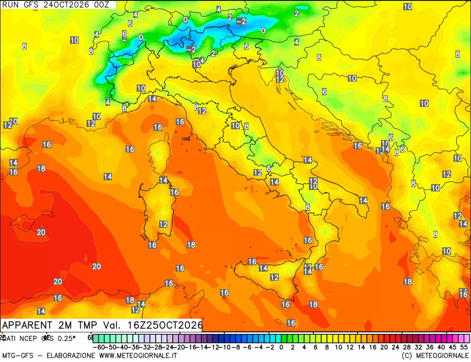 mappa Temp percepita