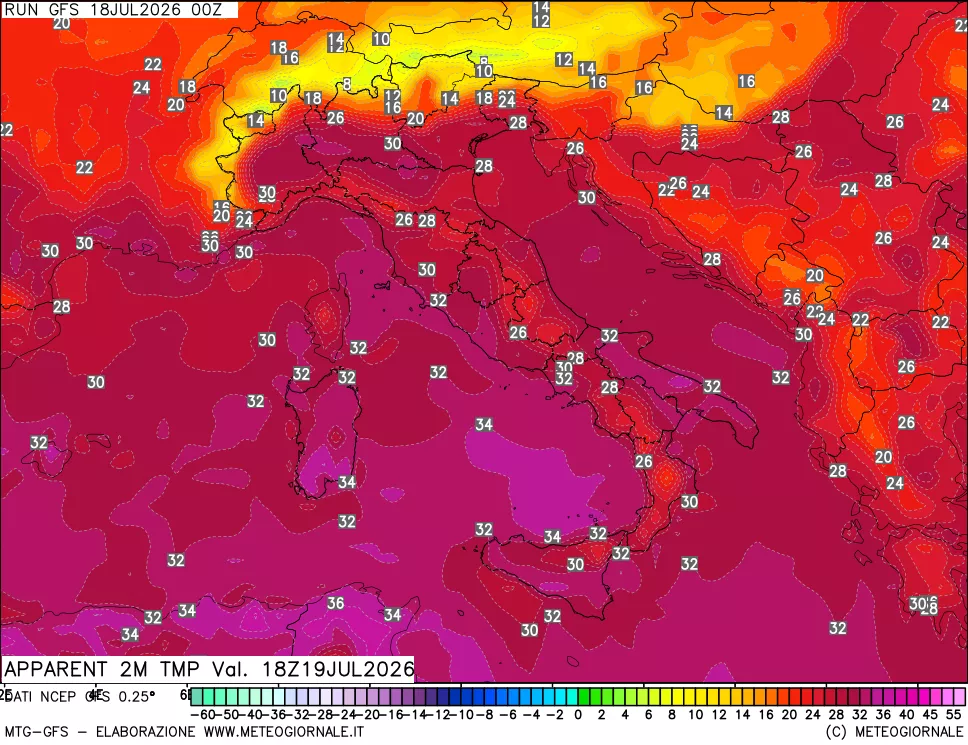 mappa Temp percepita